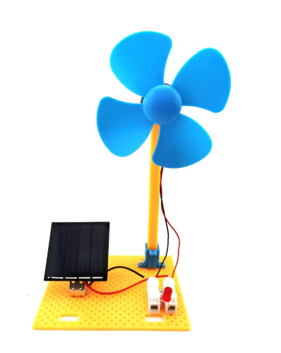2 in 1 Solar and Wind Energy Powered Fan Model DIY Kit Science Experiment Toys for Children Hand-assembled Education Gift