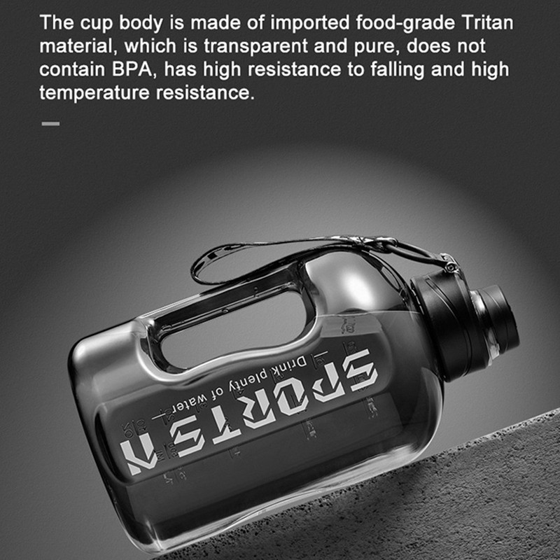 2.7/1.7L Insulated Water Bottle with Straw Leakproof Fitness Bottle for Gym, Travel, Hiking, and Camping