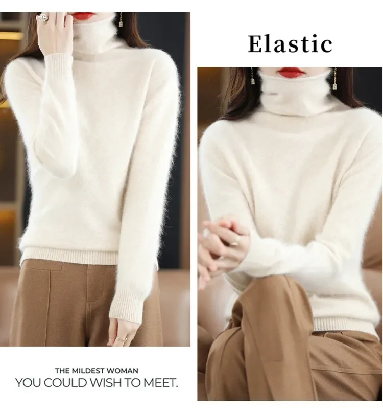 Pullover Short Mink Wool Knitted Sweater Bottoming Shirt