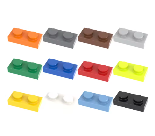 [Funbrick] 50pcs Plate 1x2 3023 Compatible with Famous Brand Building Block Classic Building Blcok Toys MOC DIY
