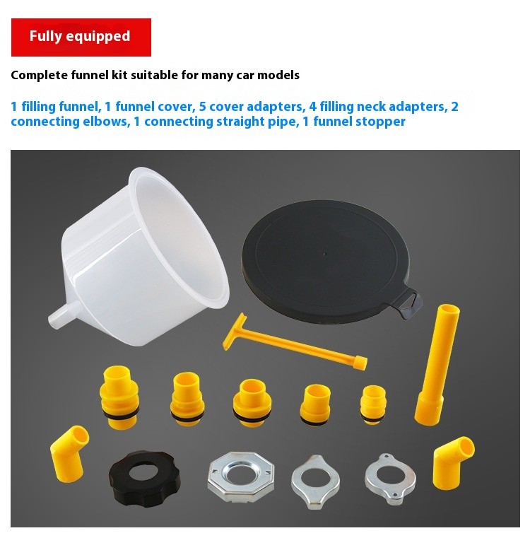15 Piece Set Of Coolant Plastic Funnel Antifreeze