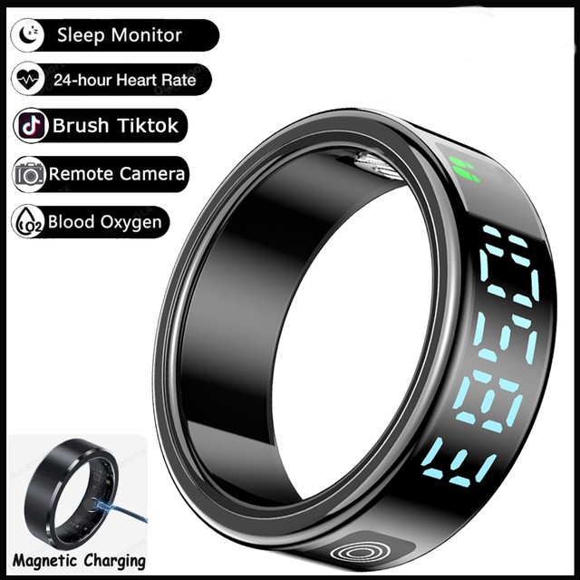 Smart Ring for Men and Women with LED Display