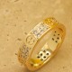 1 Piece Hot Selling Men Inlaid Zircon Classic Gold Color Ring for Women