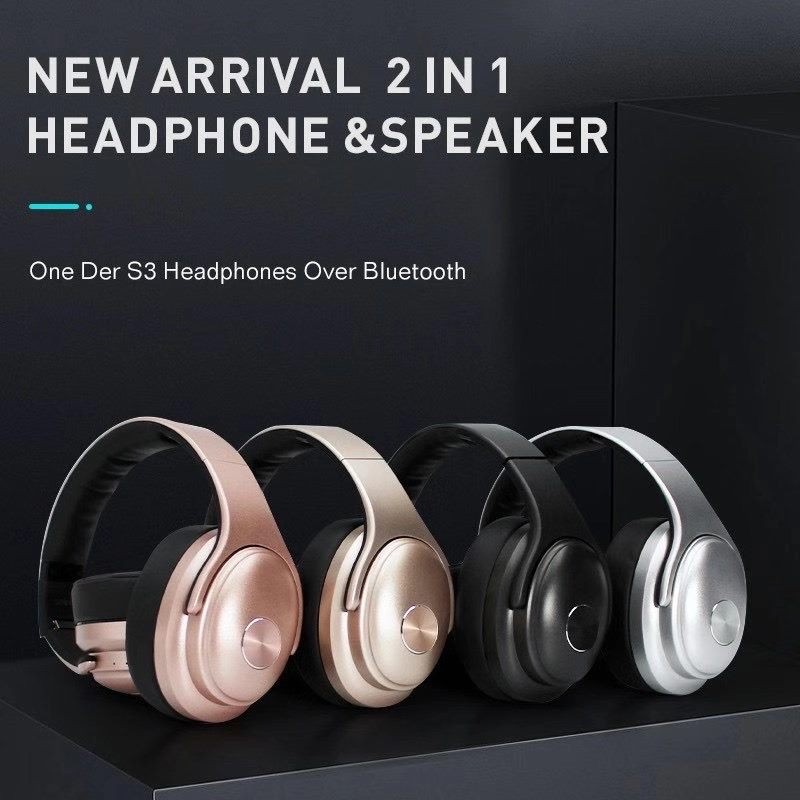Headphone, Oneder S3 2 in 1 wireless headphone and loudspeaker