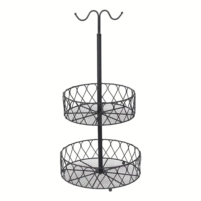 2-Tier Fruit Basket Bowl With Banana Hanger