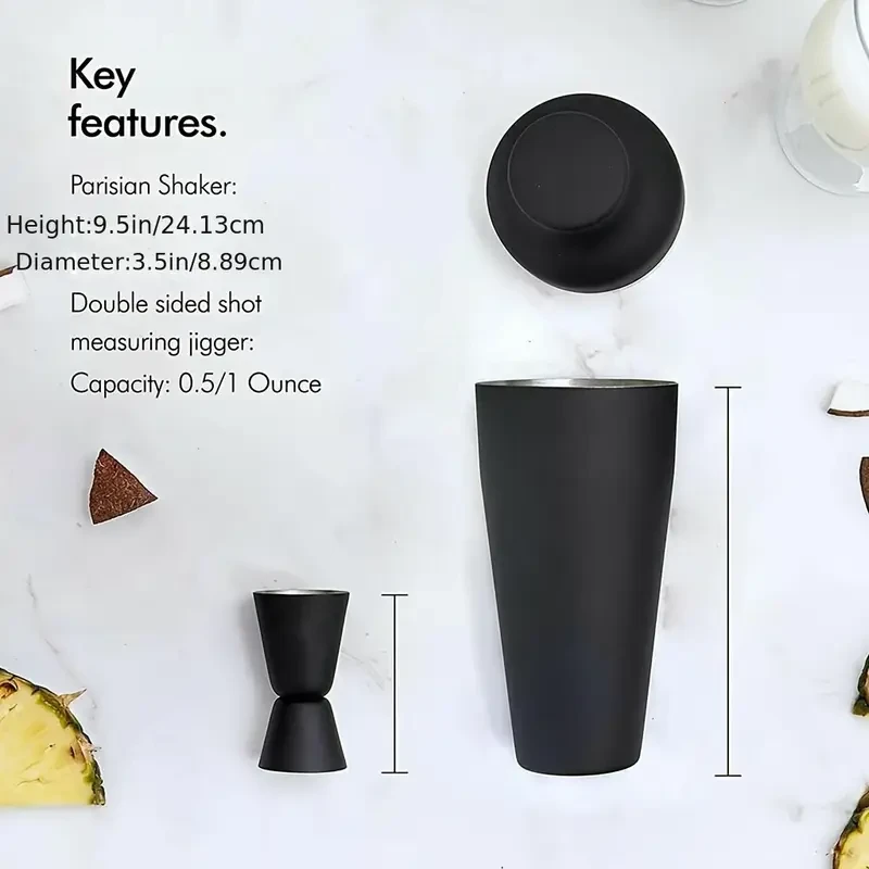Stainless Steel Cocktail Shaker Mixer Drink Bartender