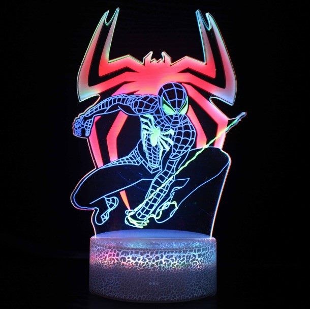 Spiderman 3D Colorful Dynamic Night Light