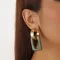Black Vintage Hollow Geometry Acrylic Earrings
