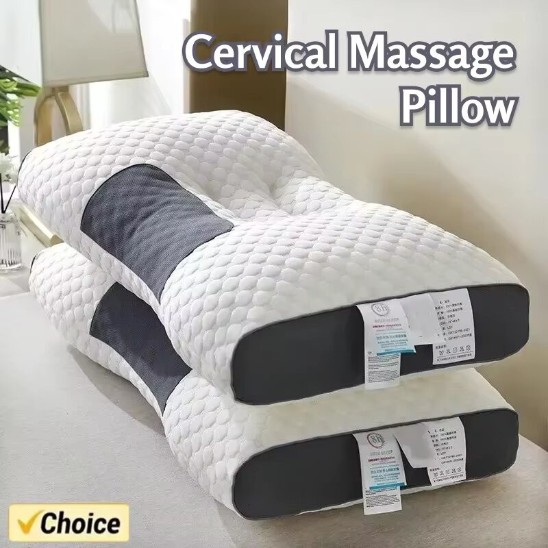 Honeycomb Massage Pillow  Cervical Support, Antibacterial, Anti-Mite, Sleep Aid, Home Pillow Core