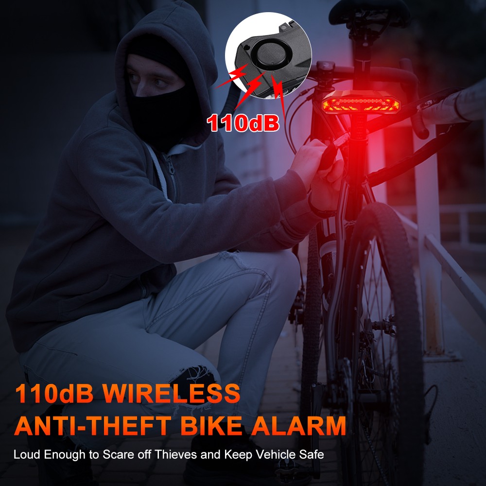 Rockbye Bike Front Light with Horn Alarm and Remote Control