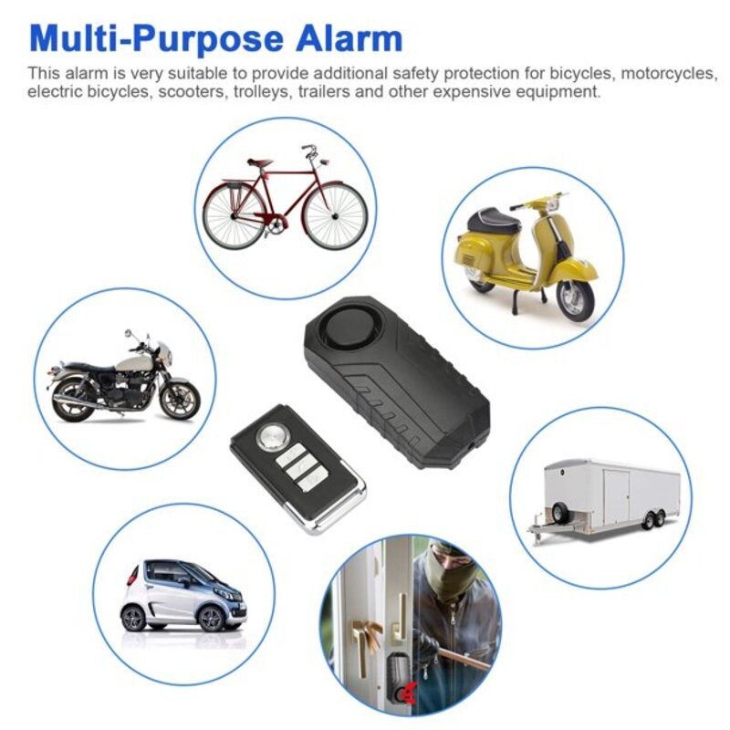 Motorcycle Security Alarm Wireless Motorbike Anti-Theft