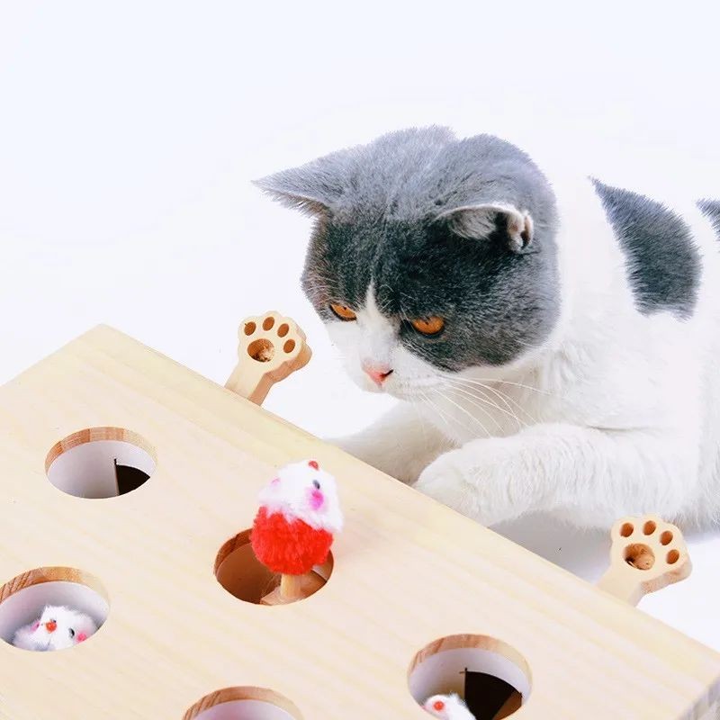 Cat Scratcher And Toy, Cat Pop Up Toy, Cardboard Cat Scratcher With Whack A Mole For Cats, Cat Whack A Mole Toy, Interactive Cat Toys For Bored Indoor Adult Cats