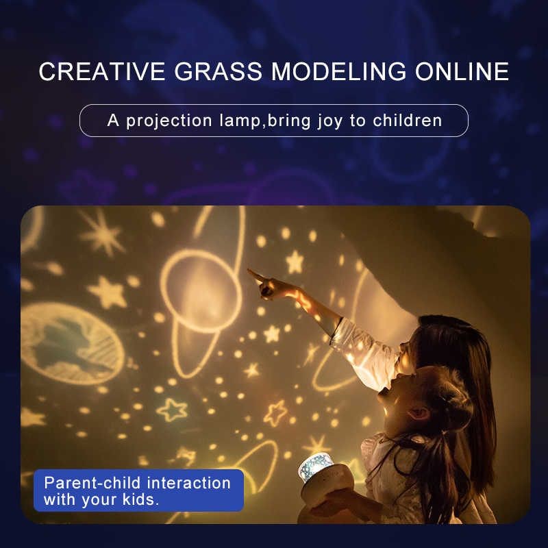 Projector Light, Rechargeable, 360 Rotation, 12 Scenes, with Music Box