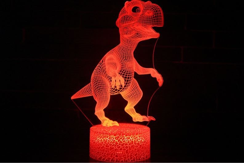 Dinosaur 3D LED Night Light, Power By USB, 7 Changeable colors