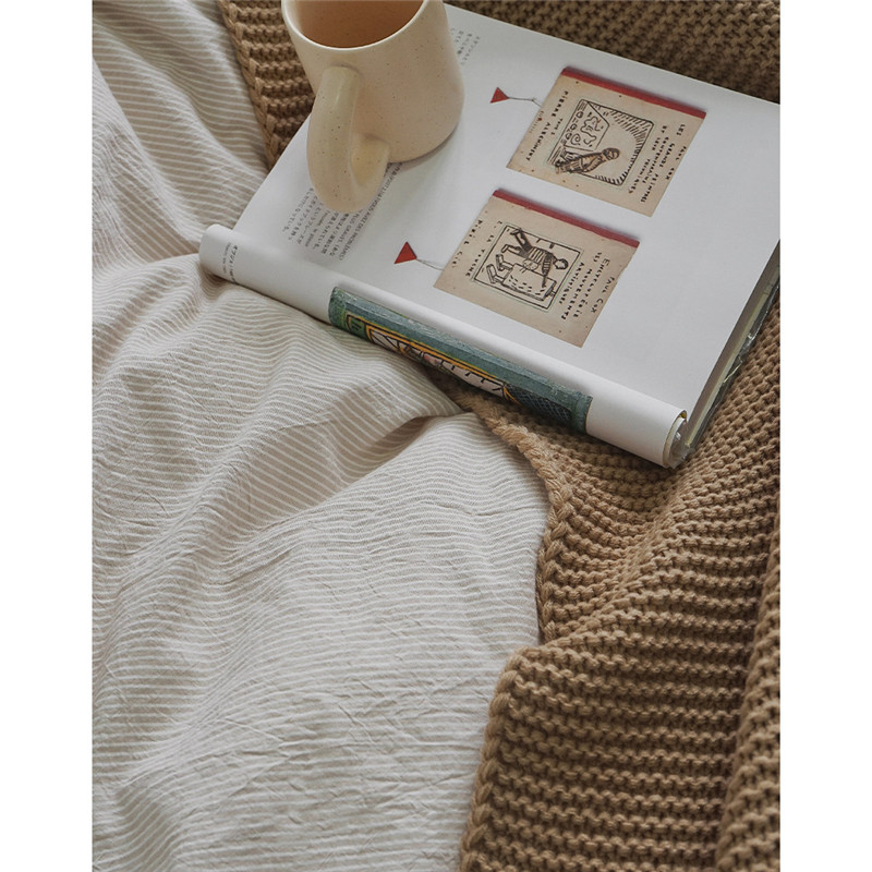 Nordic Simple Blanket Woolen Knitted Blanket Home Living Room