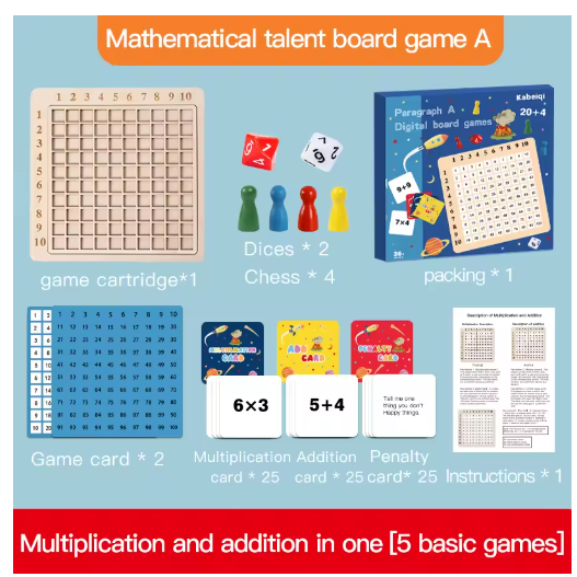 99 Multiplication Table Math Toy Montessori Educational Wooden Board Children Baby Toys Arithmetic Teaching Aids for Kids Gifts