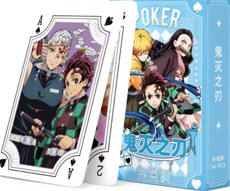 Hokage Shinobi Poker playing cards board games child kids toys Children toy deck card game set Demon Slayer Jujutsu Kaisen Conan