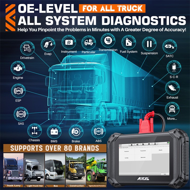 V5HD Truck Diagnostic Tool Mechanical Scanner