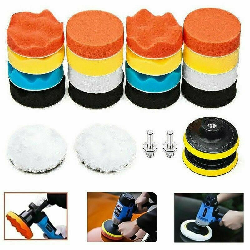 Car Polisher Buffer Cleaning Kit Polishing Waxing Buffing Sponge Pads