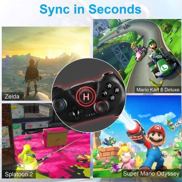 Wireless Controller for Nintendo Switch, Black