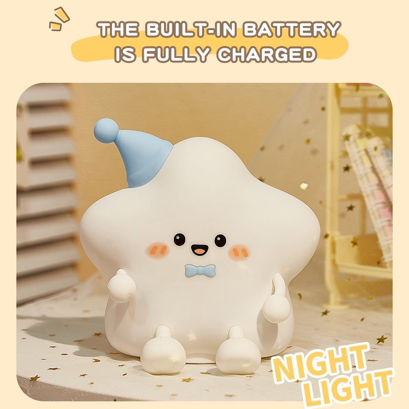 Star Silicone Lamp, Color Can Charge.