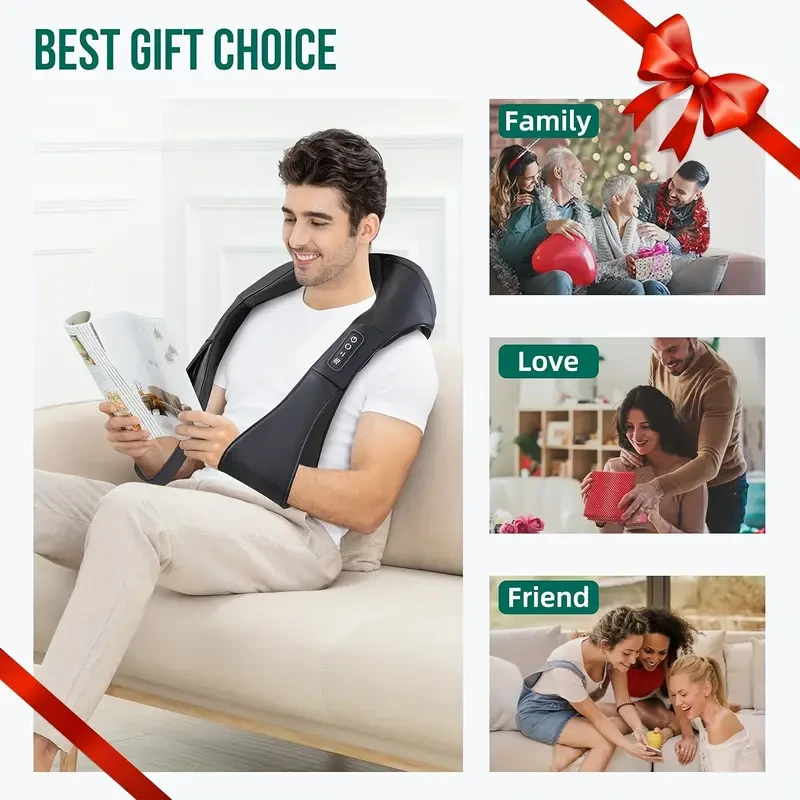 Electric Shiatsu Kneading Shoulder Massager with Heat
