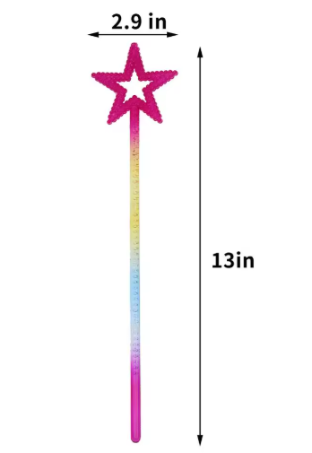 Magic Wand For Kids Golden Silver Star Wand Fairy Princess Angel Wand Sticks For Girls Costume Birthday Party Wedding
