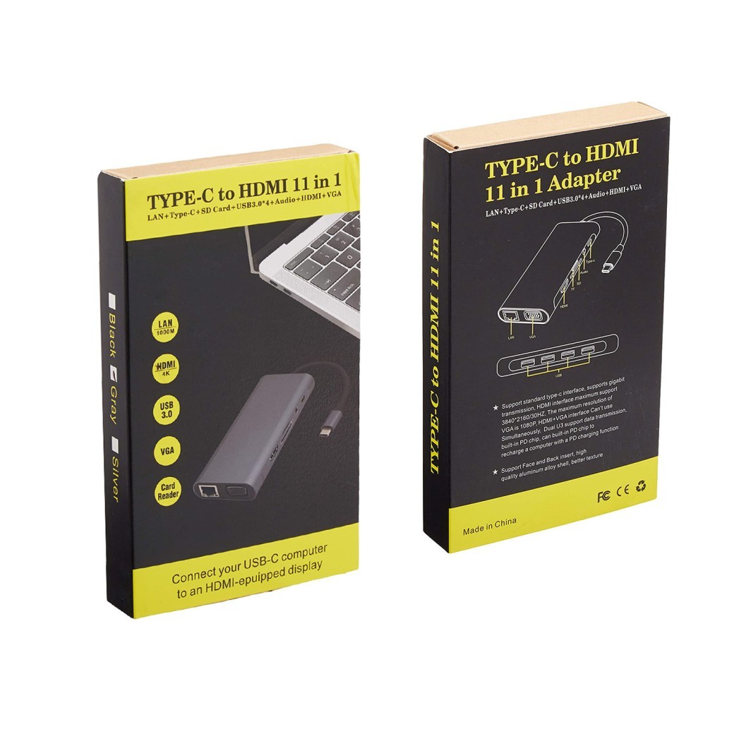 Type-c Docking Station 11-in-one With Hdmi Network Card All-in-one Converter