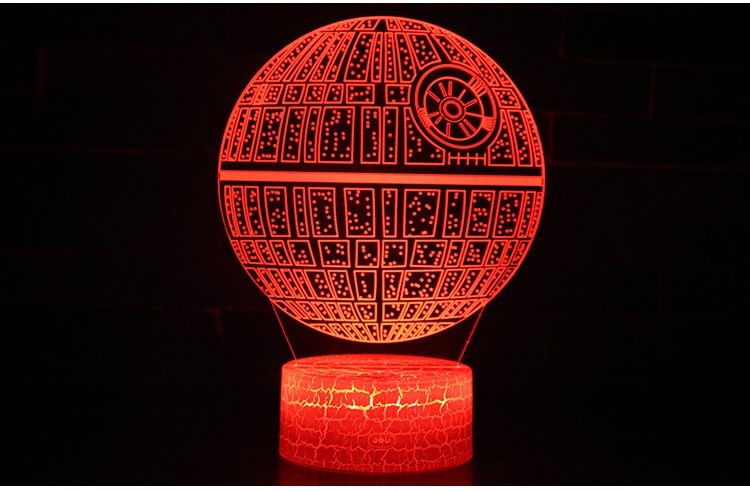 Star Wars 3D Night LED Light, Power By USB, 7 Changeable colors