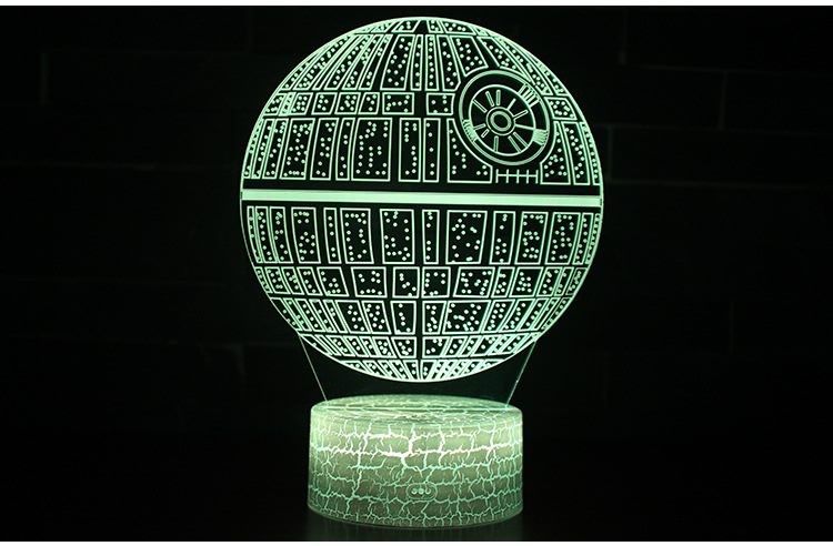 Star Wars 3D Night LED Light, Power By USB, 7 Changeable colors