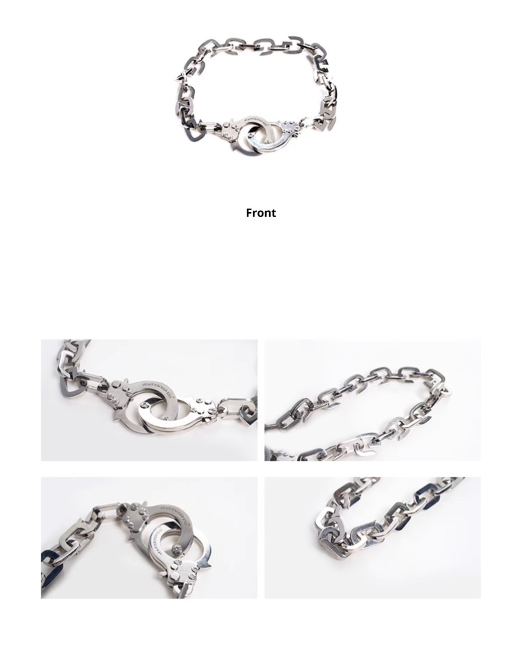 Design Heavy Industry Titanium Steel Handcuffs Men's Necklace
