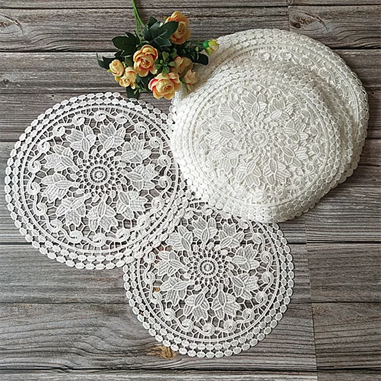 Simple Modern Nordic Style Lace Tableware Mat Coffee Cup Mat