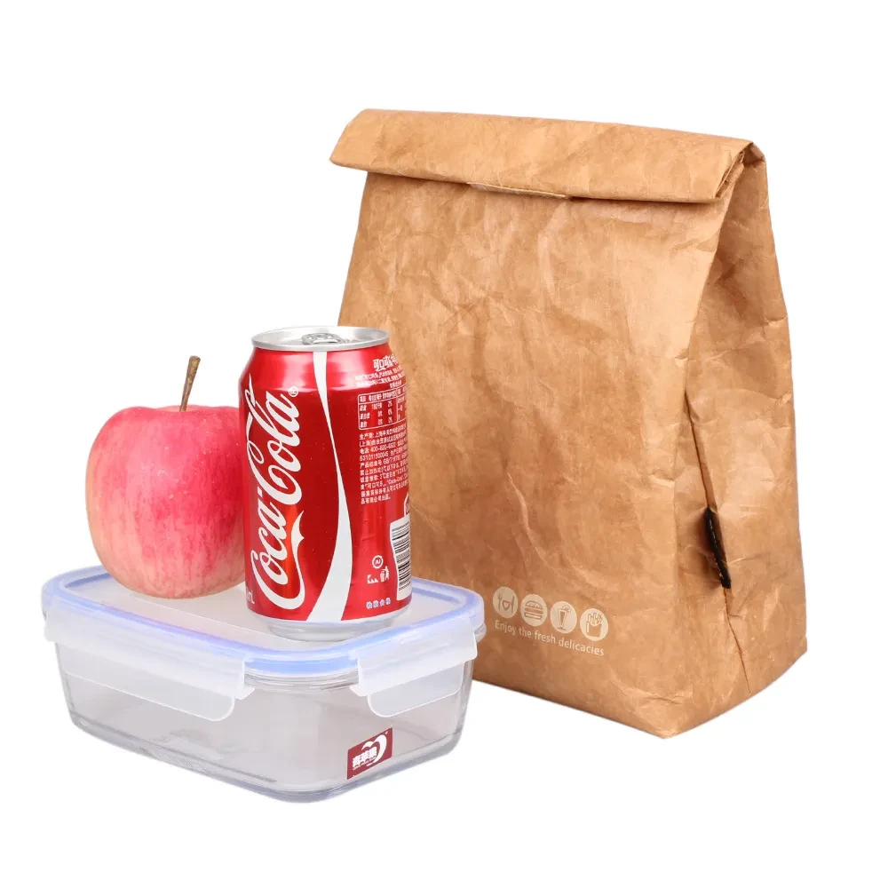 Stainless Steel Telescopic Cup Folding Cup Kraft Paper Lunch Box Bag Bamboo Utensils Set
