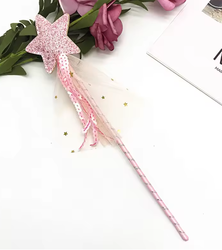 1pc Hot Sale Cute Dreamlike Five Pointed Star Fairy Wand Kids Stick Girl Birthday Gift Party Halloween Princess Cosplay Props