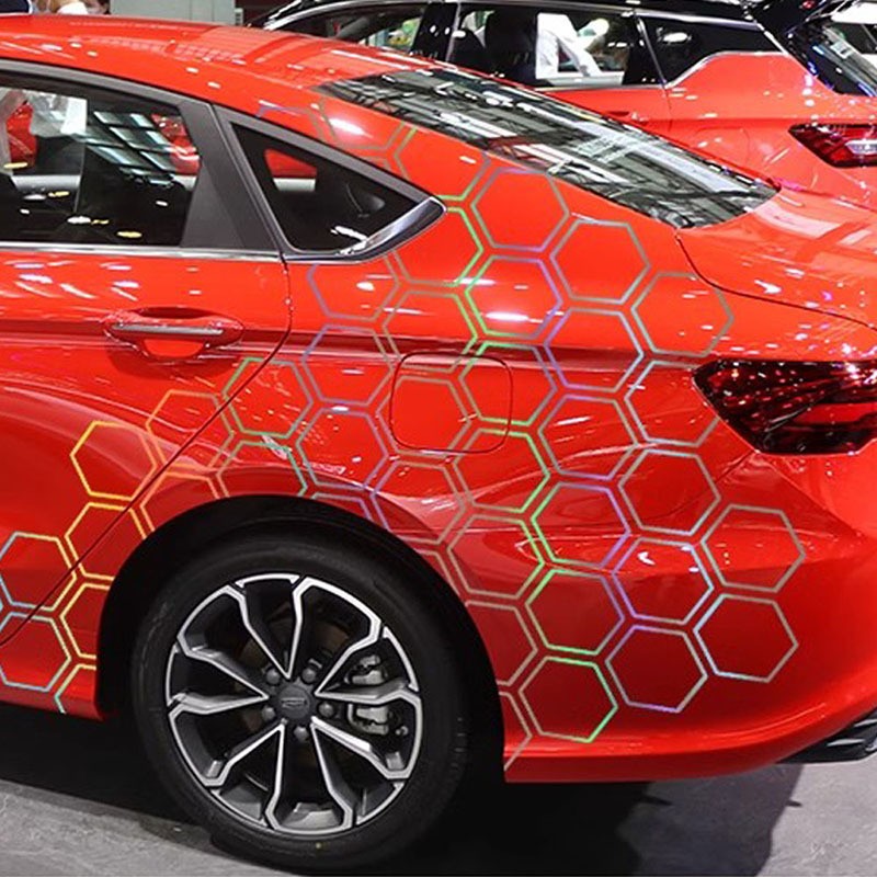 Reflective Car Body Stickers Hexagon Pattern