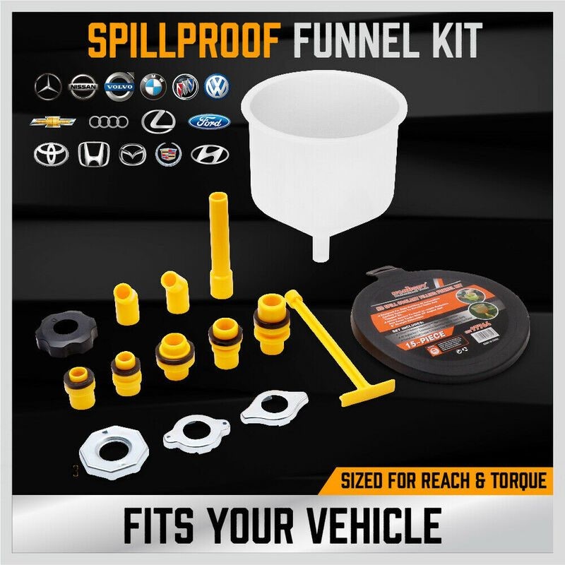 Car Radiator Coolant Refill Funnel Kit