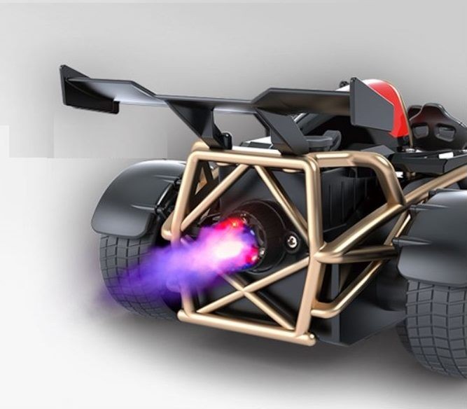 RC Car, RC Die-Cast Spray Racing Car with smoking and light effect.