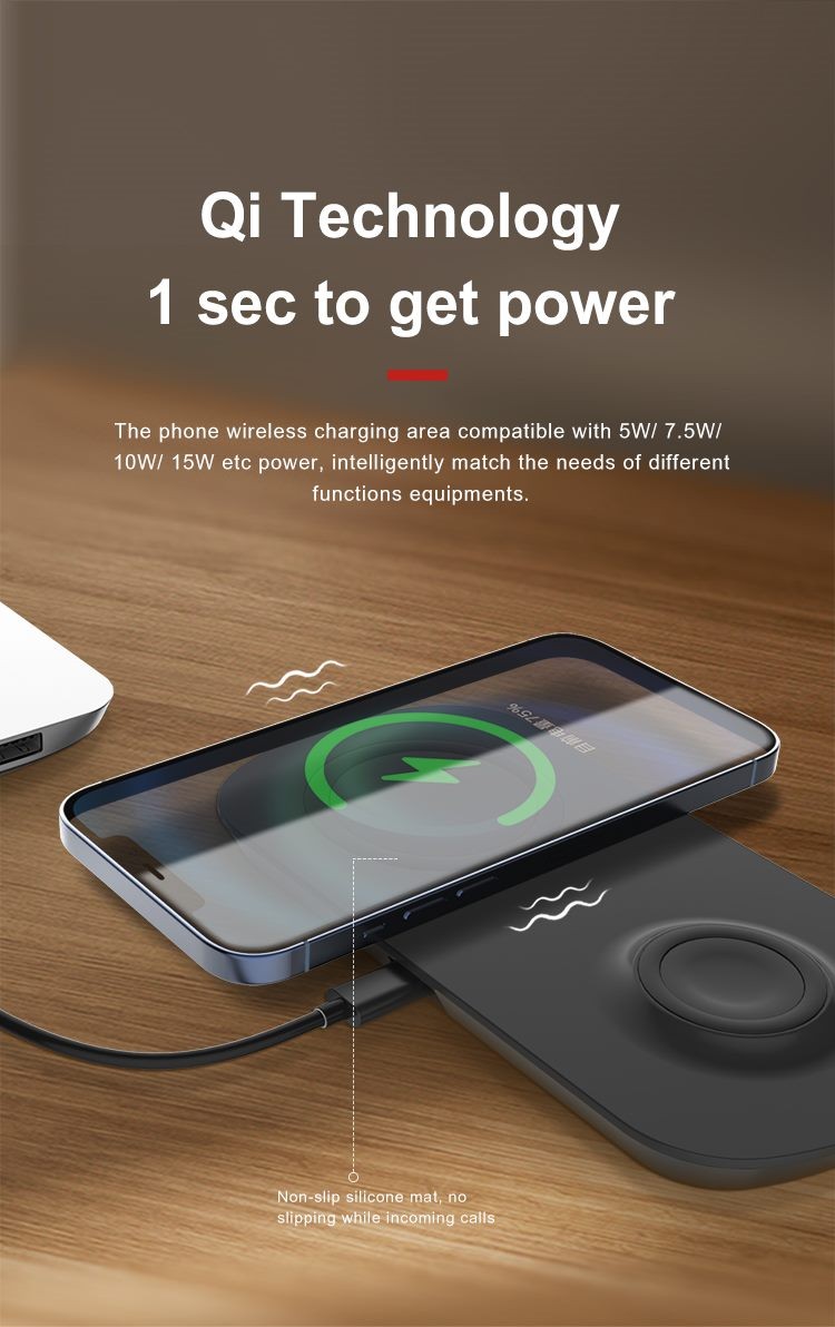 Charger, 2 in 1 wireless charger stand for iphone and apple watch, NEWDERY Brand