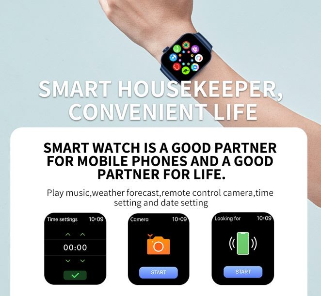 Smart Watch, KUMI KU2 MAX, Black, 1 Year Warranty