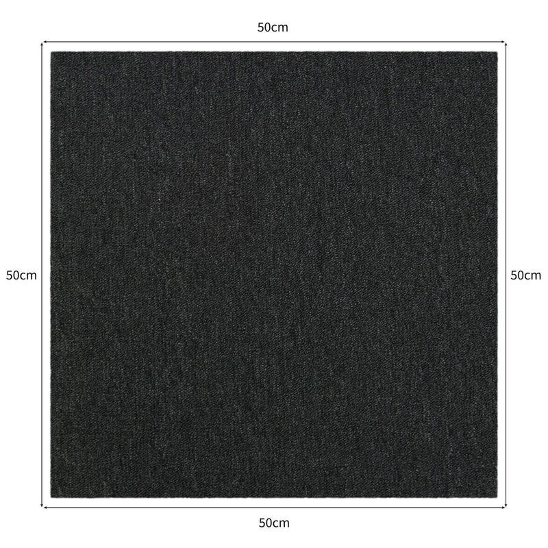 Carpet Tiles Mat Black 0.9KG Per Tile