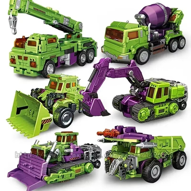 6 IN 1 NBK 42CM Devastator Toy Transformation KO Robot Car Combination Action Figure