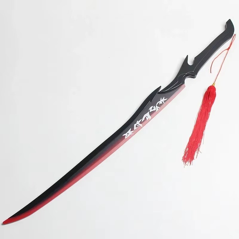 Full Size Yone Katana Fake Sword  League of Legends Cosplay Prop, Wooden Ninja Knife