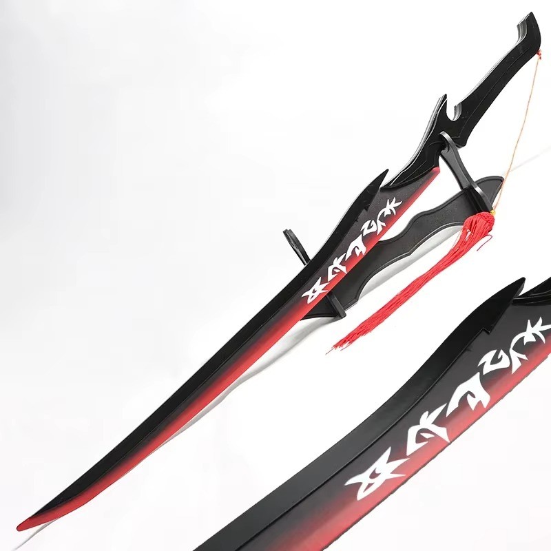 Full Size Yone Katana Fake Sword  League of Legends Cosplay Prop, Wooden Ninja Knife