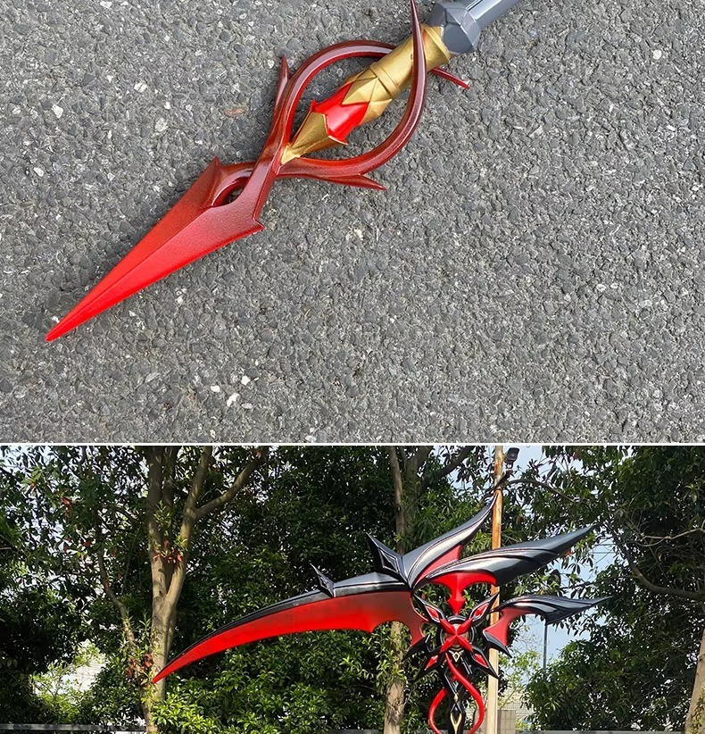 Arlecchino Sickle The Knave Genshin Impact Cosplay Props Weapons