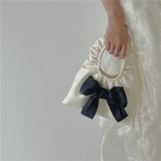 Personality Bowknot Pleated Bag Mini Bag