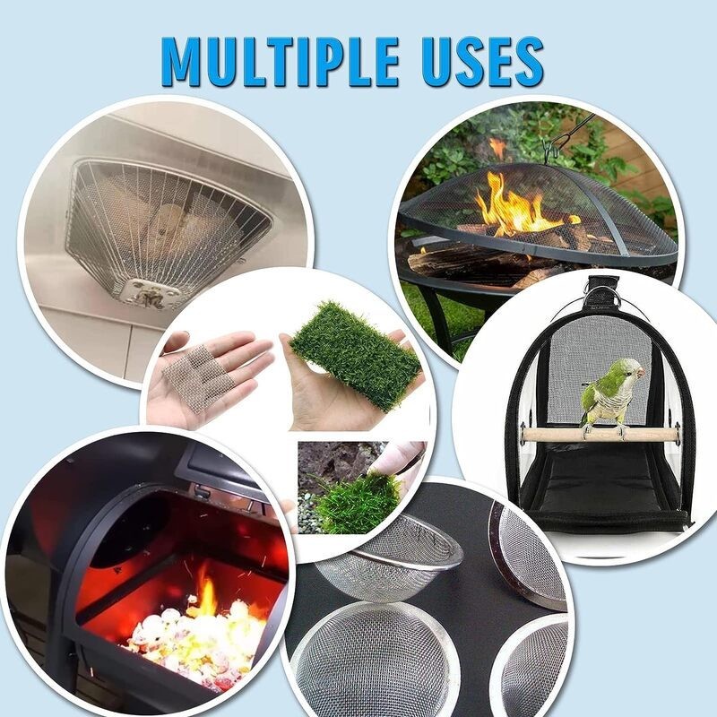 6pcs Metal Mesh Screen Sheets Steel Filter Plates 3