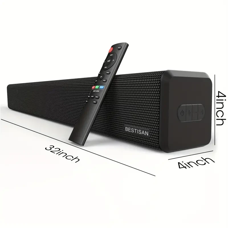 BESTISAN SE02 Sound Bar - 100 Watt HD-ARC with Built-In Subwoofer