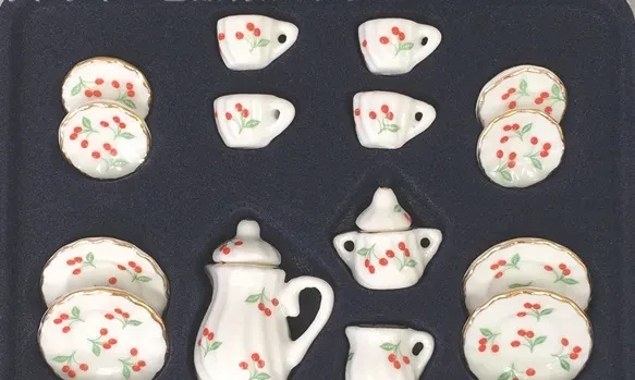 17 Piece mini artificial ceramic tea set