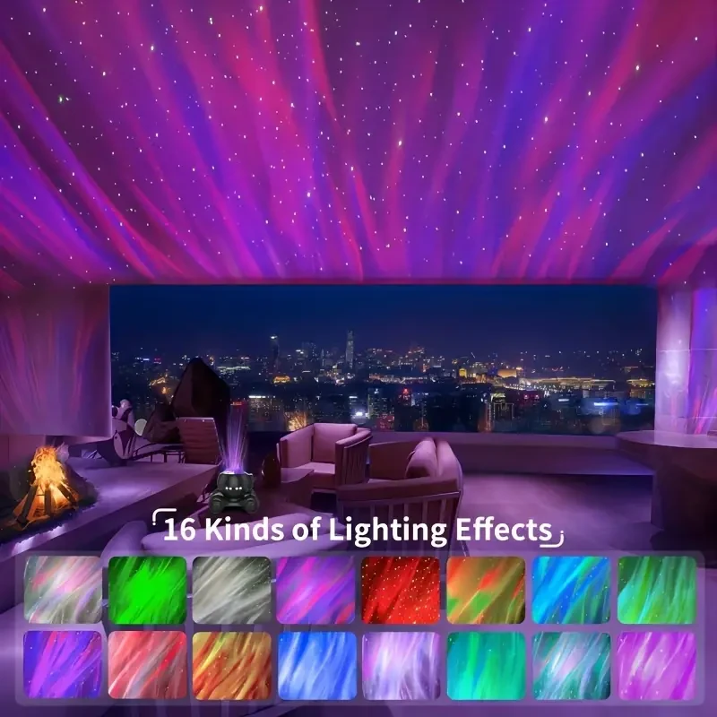 Aurora Galaxy Projector - White Noise Night Light with Speaker