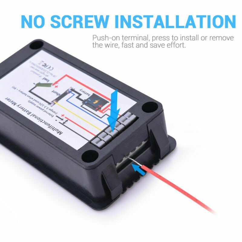 Battery Monitor Meter Multifunction Current Power Monitor